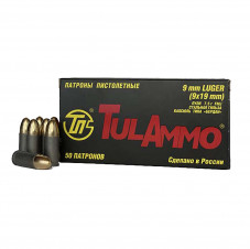 Патроны 9 mm Luger\FMJ 115 gr\г. ст\об.бим\Tulammo - Оружейно-рыболовный центр BALLISTICA