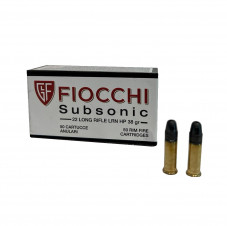 Патроны FIOCCHI 22 LR 38/2.46 SUBSONIC LRN HP - Оружейно-рыболовный центр BALLISTICA