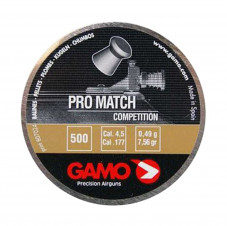 Пули пневм. GAMO PRO – MATCH 4,5мм, 0,49г (500шт) - Оружейно-рыболовный центр BALLISTICA