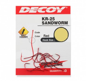 КРЮЧОК DECOY ОДИНАРНЫЙ KR-25 #6 SANDWORM (10 ШТ) - Оружейно-рыболовный центр BALLISTICA