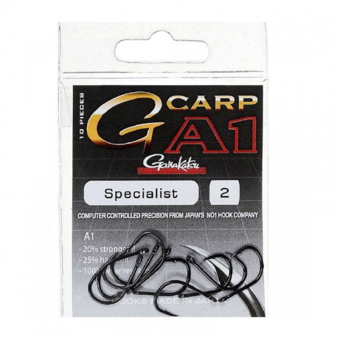 КРЮЧОК GAMAKATSU A1 G-CARP SPECIALIST №2 (10ШТ.) 147175-00200 - Оружейно-рыболовный центр BALLISTICA