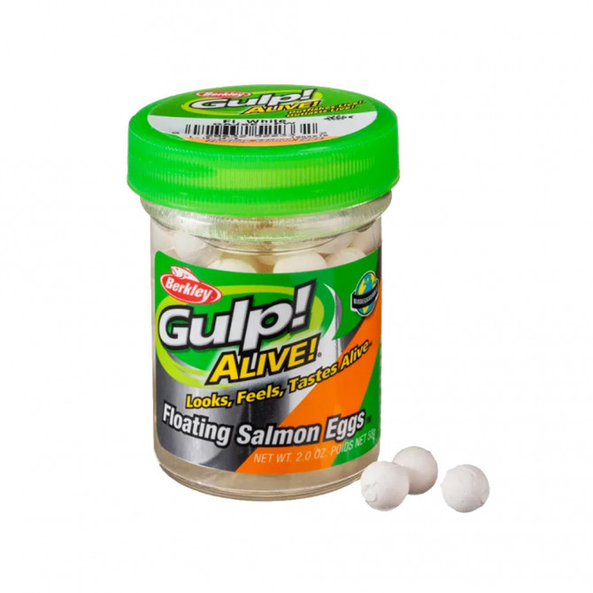 Силикон Gulp! Alive Floating Salmon Eggs 75шт-Fl. White (1203218) - Оружейно-рыболовный центр BALLISTICA