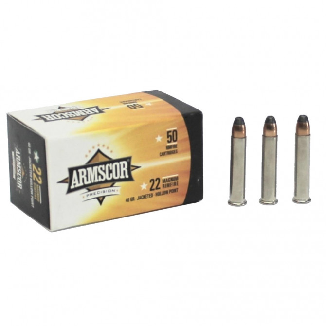 Патроны ARMSCOR 22 WMR JHP 40гр. (50) - Оружейно-рыболовный центр BALLISTICA