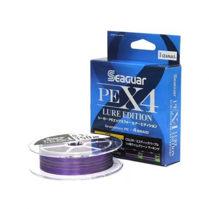 Плетеный шнур Seaguar PE X4 Lure Edition 0.2 150м - Оружейно-рыболовный центр BALLISTICA