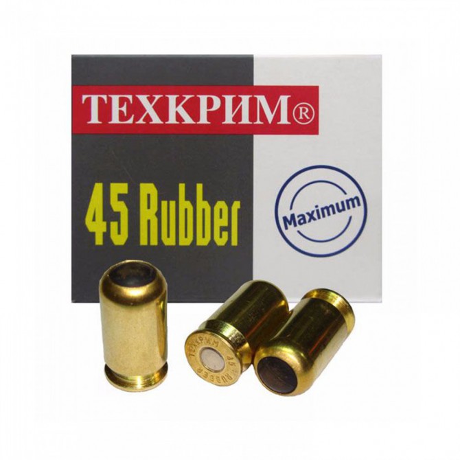 Патроны травматические ТЕХКРИМ 45 Rubber MAXIMUM (20) - Оружейно-рыболовный центр BALLISTICA