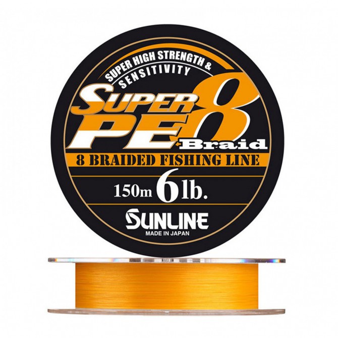 ШНУР SUNLINE SUPER PE 8 BRAID 150M (ORANGE) 6LB - Оружейно-рыболовный центр BALLISTICA