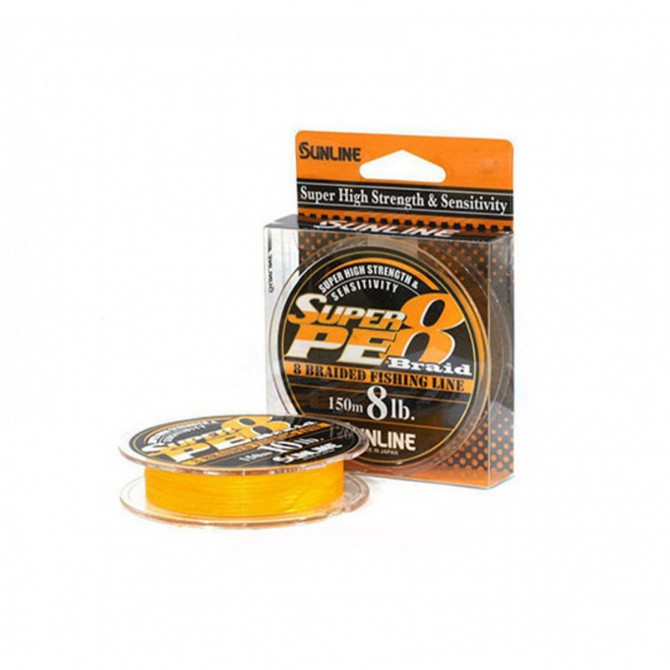 ШНУР SUNLINE SUPER PE 8 BRAID 150M (ORANGE) 8LB - Оружейно-рыболовный центр BALLISTICA