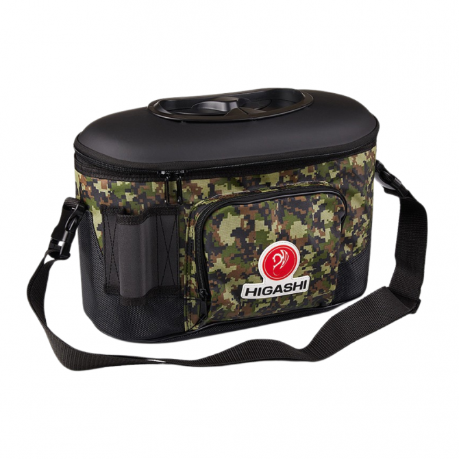 Кан рыболовный HIGASHI Live bait box 7.5L (#Green Camo) - Оружейно-рыболовный центр BALLISTICA