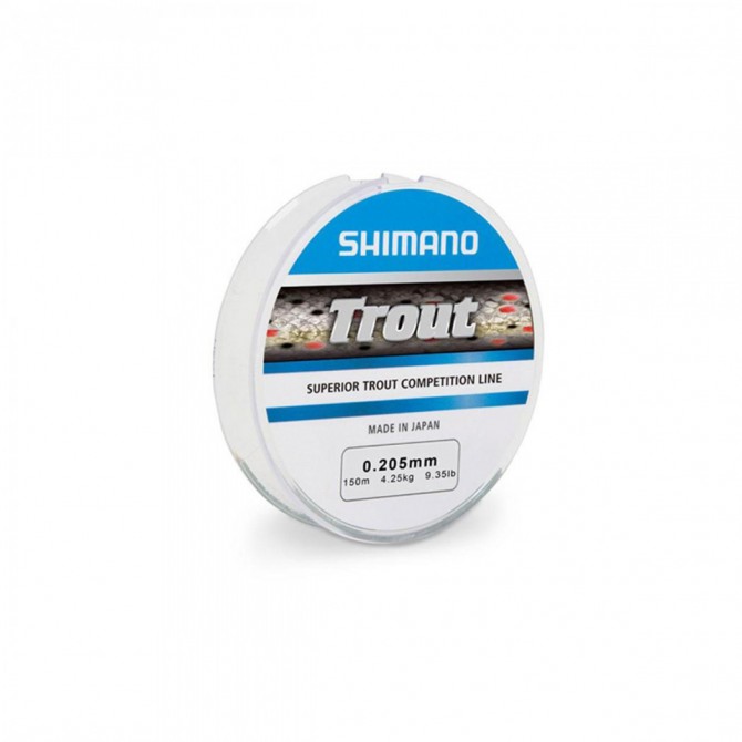 ЛЕСКА SHIMANO TROUT 150М ПРОЗРАЧНАЯ 0.165ММ 2.85КГ TRO15016 - Оружейно-рыболовный центр BALLISTICA