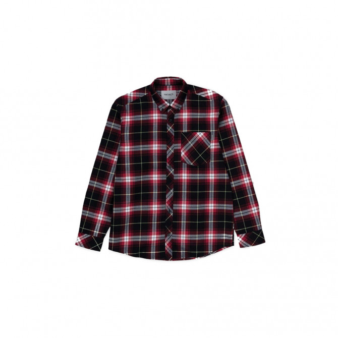 Рубашка Carhartt Phil Check Shirt I027501 (PHIL CHECK, ETNA RED) - Оружейно-рыболовный центр BALLISTICA